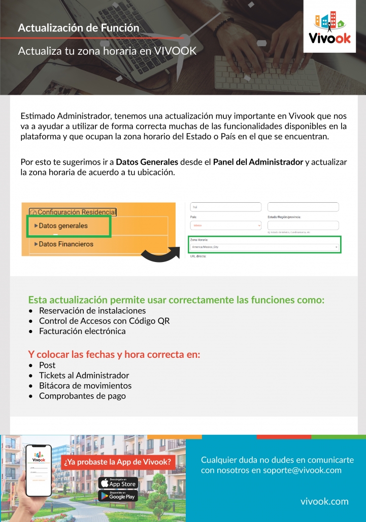 Actualiza Tu Zona Horaria En Vivook Vivook Software De Administracion De Condominios 6786