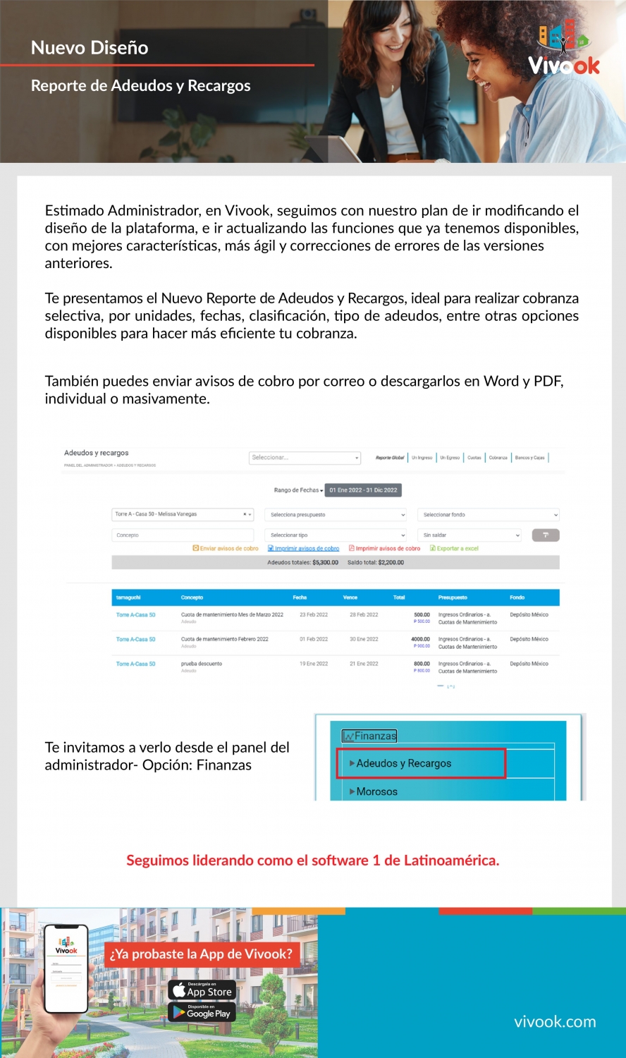 Reporte De Adeudos Y Recargos Vivook Software De Administracion De Condominios 8985